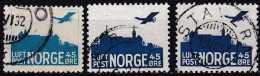 NO450 – NORVEGE - NORWAY – 1927/41 – PLANE OVER AKERSHUS CASTLE – Y&T # 1/3 USED 9,20 € - Gebruikt