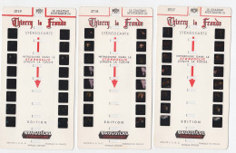 3 Cartes STEREOCARTE Stereofilms Stereoclic    THIERRY LA FRONDE  Le Diable Ne Meurt Jamais  Bruguière - Autres Formats