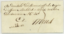 92 GRAMMONT Pour Mons 1802 Geerardsbergen - 1792-1815 : Departamentos Conquistados