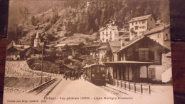 SUISSE     FINHAUT VUE GENERALE GARE TRAIN LIGNE MARTIGNY CHAMONIX - Other & Unclassified