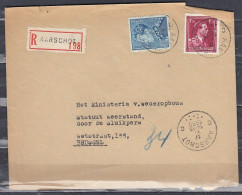 Aangetekende Brief Van Aarschot C Naar Brussel - 1936-51 Poortman