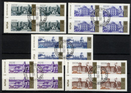 RUSSIE RUSSIA 2002, Série Courante / Definitive, 5 Valeurs X 4 Se-tenant, Oblitérés / Used CTO. R2013x4 - Usados