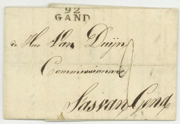 92 GAND Gent 1808 Pour Sas Van Gend - 1792-1815 : Departamentos Conquistados