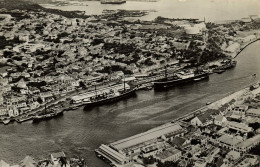 Curacao, WILLEMSTAD, Quays And Sheds Of The K.N.S.M. (1950s) RPPC Postcard - Curaçao