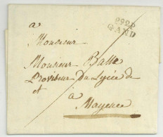 P.92.P. GAND Gent Pour Mayence Mainz 1805 Lycee - 1792-1815: Conquered Departments