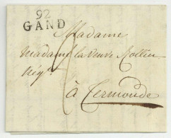 92 GAND Gent Pour Termonde 1809 - 1792-1815: Départements Conquis