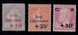 N°249/251 X TTB - 1927-31 Sinking Fund