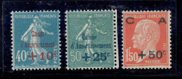 N°246/248 XX TTB - 1927-31 Cassa Di Ammortamento