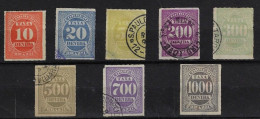 Brazil 1890 Complete Series Postage Due American Bank Note Colors Used & Unused Ink Used In These Stamps Fades In Water - Postage Due