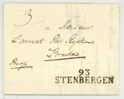 93 STENBERGEN Superbe Pour Breda 1811 - 1792-1815 : Departamentos Conquistados