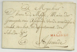 93 MALINES Mechelen 1804 Pour Assenede - 1792-1815: Conquered Departments