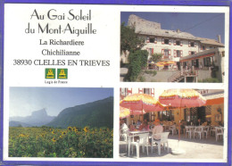 Carte Postale 38. Clelles-en-Trieves Hotel Restaurant Au Gai Soleil Du Mont Aiguille  La Richardière   Très Beau Plan - Clelles