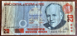 PERU- 20 NUEVOS SOLES 1992. - Peru