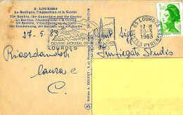 FRANCIA - 1983 LOURDES Centro Mondiale Dei Pellegrinaggi - Annullo Con Targhetta A SX Su Cartolina Illustrata - 1233 - Other & Unclassified