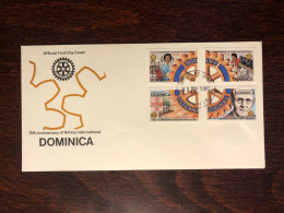 DOMINICA FDC COVER 1980 YEAR ROTARY HOSPITAL HEALTH MEDICINE - Dominique (1978-...)