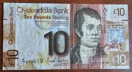 SCOTLAND- CLYDESDALE BANK, 10 POUNDS STERLING 2014. - 10 Pounds