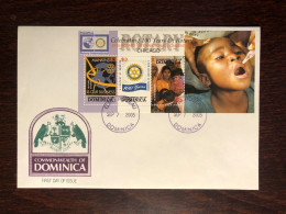 DOMINICA FDC COVER 2005 YEAR POLIO ROTARY HEALTH MEDICINE - Dominique (1978-...)