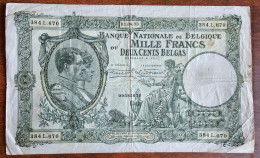 BELGIUM- 1000 FRANCS, 200 BELGAS 1933. - 1000 Francs & 1000 Francs-200 Belgas