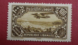 Stamps Lebanon  Airmail 1930-31 MM  100 Lebanese Piastre - Lebanon