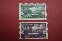 Stamps Lebanon 1942 Airmail - The 1st Anniversary Of Proclamation Of Independence Plane Over Mount Lebanon - Liban