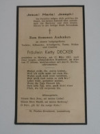 Doodebiller Luxemburg, Mertzig 1937 - Todesanzeige