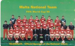 MALTA(chip) - National Football Team, Tirage 10000, 05/97, Used - Malte