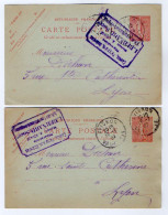 TB 4509 - 1907 - Entiers Postaux - Cannes, Parapluies, Ombrelles M. L. BERNARD Succ à AVIGNON Pour M.DICHAN à LYON - Standard Postcards & Stamped On Demand (before 1995)