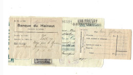 Timbres à 90 Centimes Sur Chèque Gillerot à Louvignies-Soignies.1925. - Dokumente