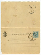 Denmark 1894 4o. Crown Letter Card - Copenhagen Postmark - Ganzsachen
