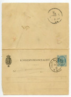 Denmark 1894 4o. Crown Letter Card - Copenhagen Postmark - Interi Postali