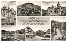 41576012 Heppenheim Bergstrasse Liebigapotheke Brunnen Marktplatz Rathaus Schwim - Heppenheim