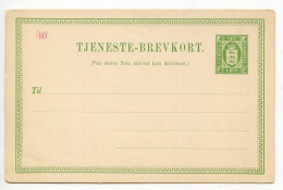 Denmark 1888 Mint Postal Card - 5o. Coat Of Arms - Postwaardestukken