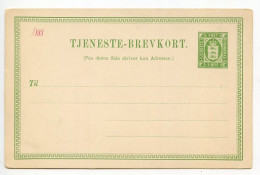 Denmark 1888 Mint Postal Card - 5o. Coat Of Arms - Entiers Postaux