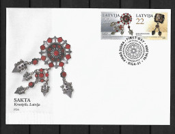 2006 Joint Latvia And Kazakhstan, FDC LATVIA WITH 2 STAMPS: Ornaments - Joint Issues