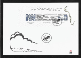 2003 Joint Greenland And Denmark, FDC GREENLAND WITH SOUVENIR SHEET: Expedition - Joint Issues