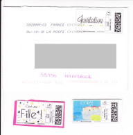 MTEL - Mon Timbre En Ligne - 3 Timbres Dont 1 Sur Lettre - Timbres Oblitérés France Lettre 20g - Altri & Non Classificati