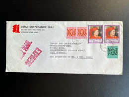 HONG KONG 1986 EXPRESS AIR MAIL LETTER HONG KONG TO DIEZ GERMANY 04-06-1986 EXPRES - Storia Postale