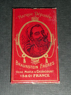 Rare Ancien Paquet De Papier à Rouler Cigarettes, Braunstein Frères Zig-Zag L'Auto Journal, Rouge - Sonstige & Ohne Zuordnung