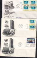 USA UN 7 Covers Cancel New York 1962 Block Of 4/Pair/Single 15824 - Covers & Documents