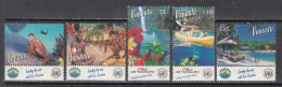 2002 Vanuatu Year Of Ecotourism Birds Culture Aviation "Air Vanuatu" Tab  Complete Set Of 5 MNH - Vanuatu (1980-...)