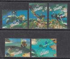 2003 Vanuatu Snorkelling Fish Marine Life Complete Set Of 5 MNH - Vanuatu (1980-...)