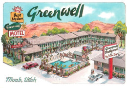 73653224 Moab Best Western Greenwell Motel Restaurant Lounge Kuenstlerkarte - Autres & Non Classés