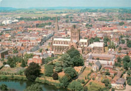 73652440 Hereford UK Cathedral And City Centre Aerial View Hereford UK - Herefordshire