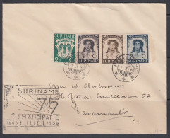 Suriname 1937 Cover FDC Emancipation Of Women Set - Suriname ... - 1975