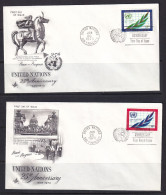 USA UN  1965/1970 8 Covers FD Of Issue Cancel New York/ San Francisco 15827 - Lettres & Documents