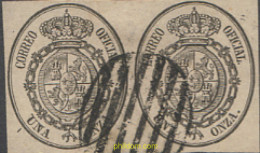 265703 USED ESPAÑA 1855 ESCUDO DE ESPAÑA - Postfris – Scharnier