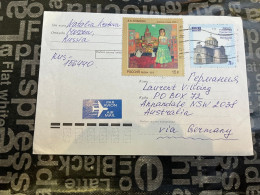 12-1-2024 (1X4) Letter Posted From Russia To Australia - Via Germany (during COVID-19) During Ukraine War (church Stamp) - Storia Postale