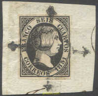 650355 USED ESPAÑA 1851 ISABEL II - Postfris – Scharnier