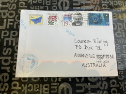 12-1-2024 (1 X 4)  3 Letters Posted From Czech Republic To Australia (2023) With Many Stamps (1 Registered) - Briefe U. Dokumente