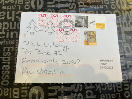 12-1-2024 (1 X 4) Letter Posted From Netherlands To Australia (2023) With 7 Stamps - Storia Postale